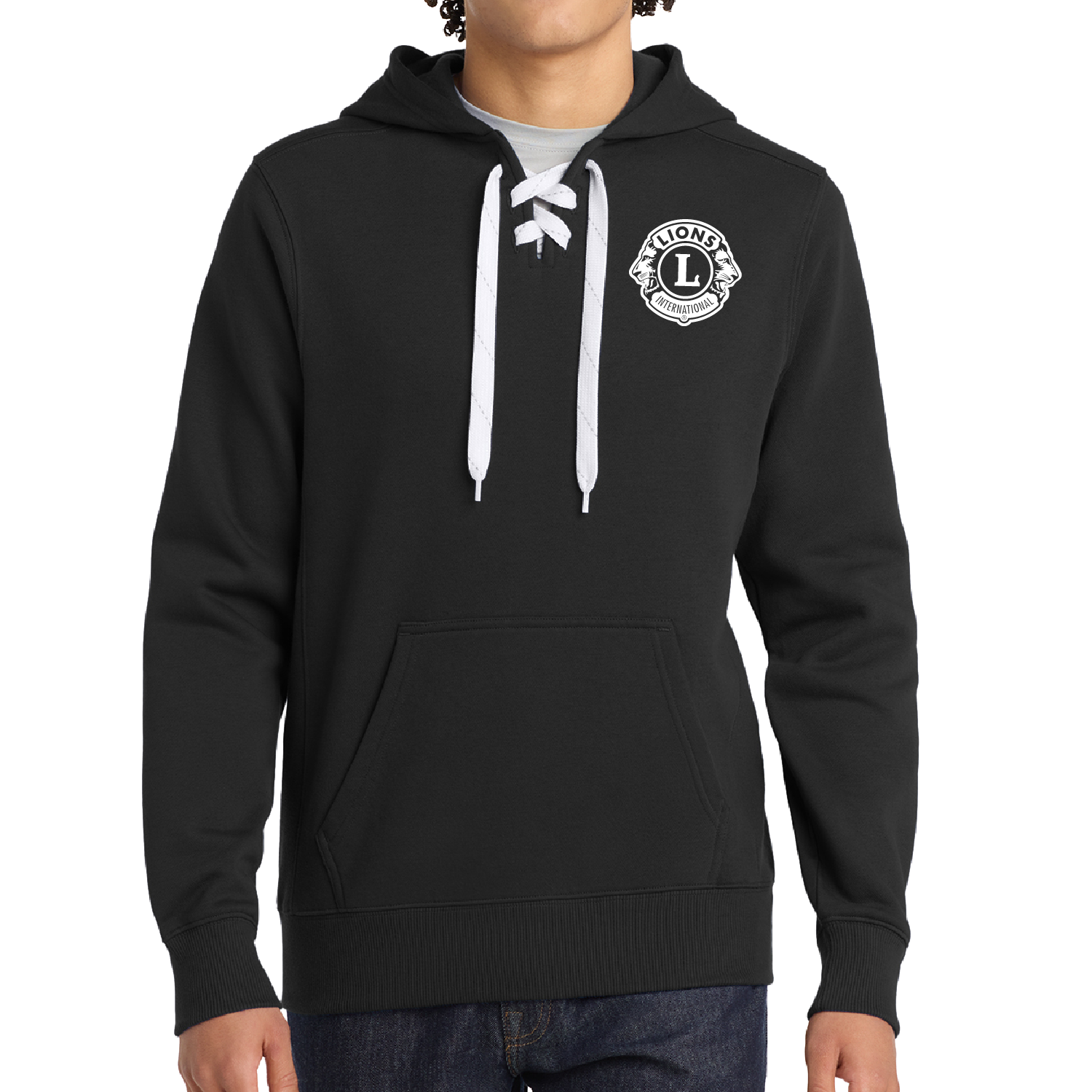 Mens/Unisex Lace-Up Hoodie