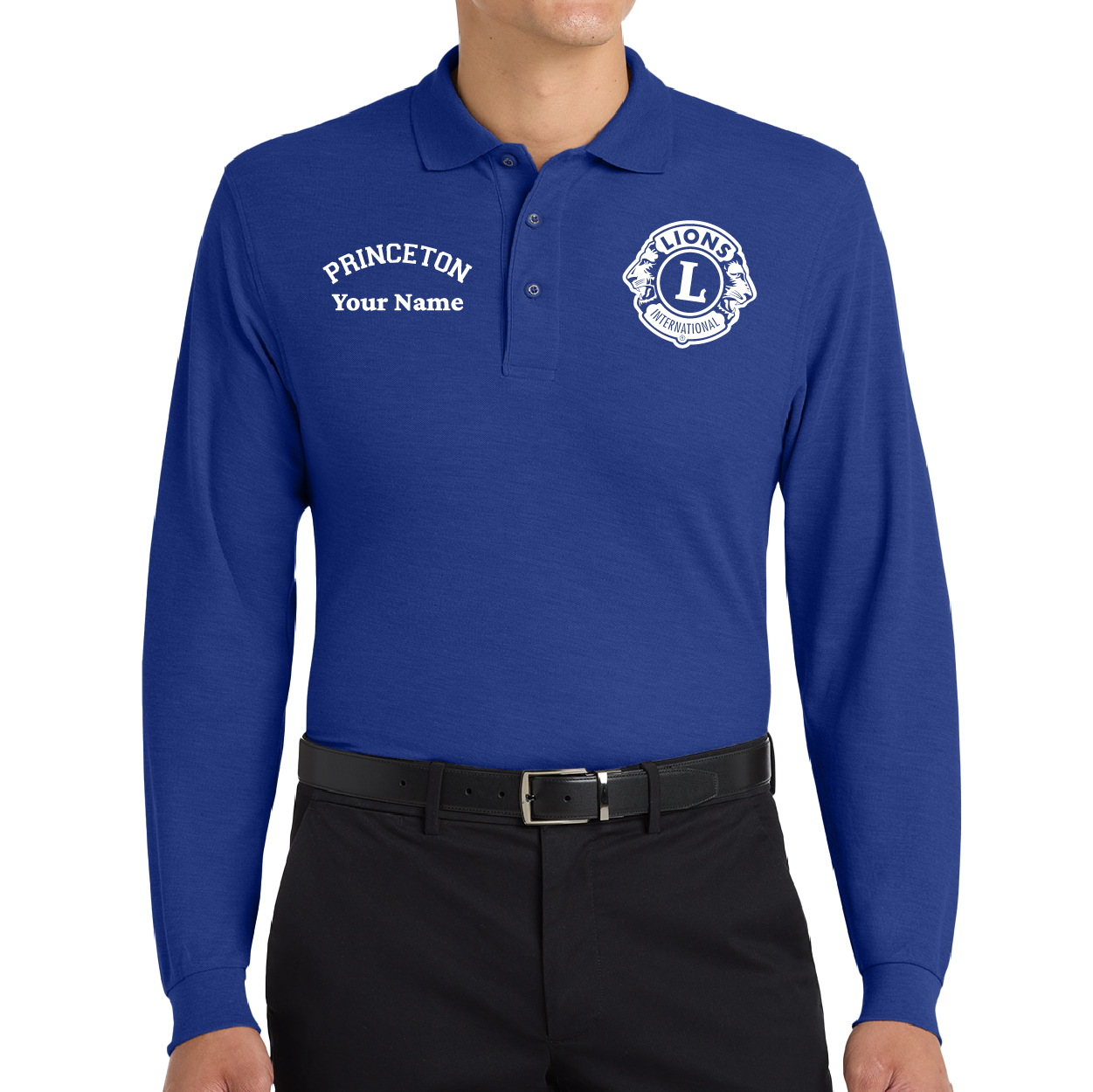 Mens/Unisex Long-Sleeve Polo - Image 3